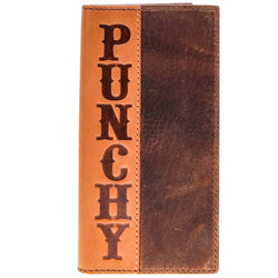 "Punchy Classic" Rodeo Wallet Brown /Tan Leather