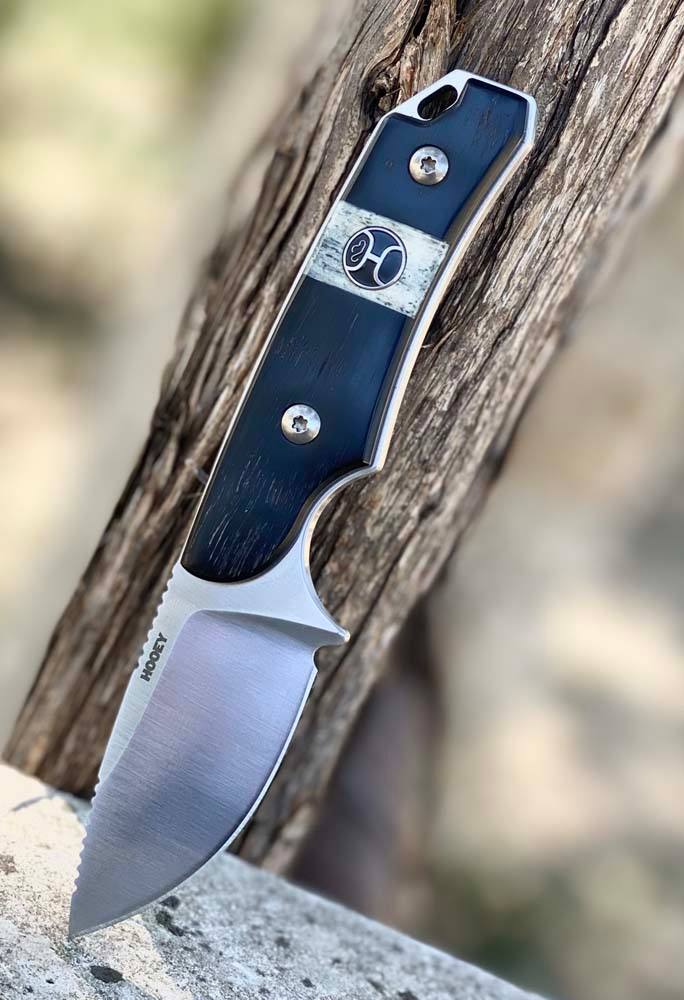 "Horn Fixed Blade Skinner Knife" Buffalo