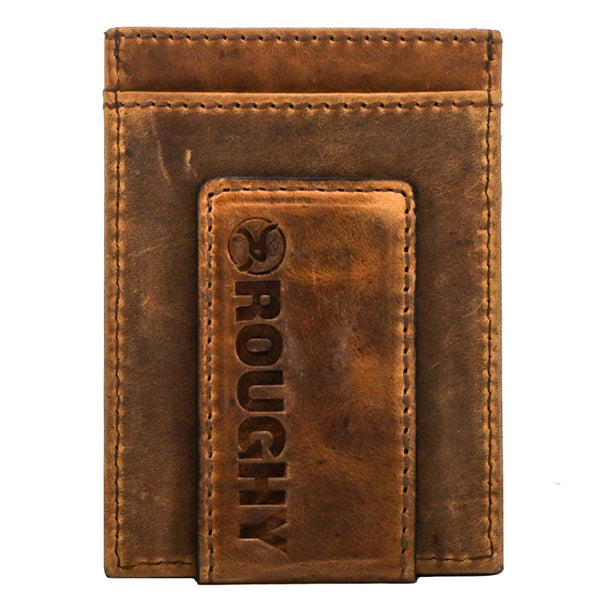 Roughy Crazy Horse Money Clip w/Black Leather Pocket