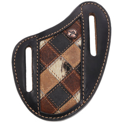 "Smackdown" Pancake Knife Sheath Tan /black Patchwork