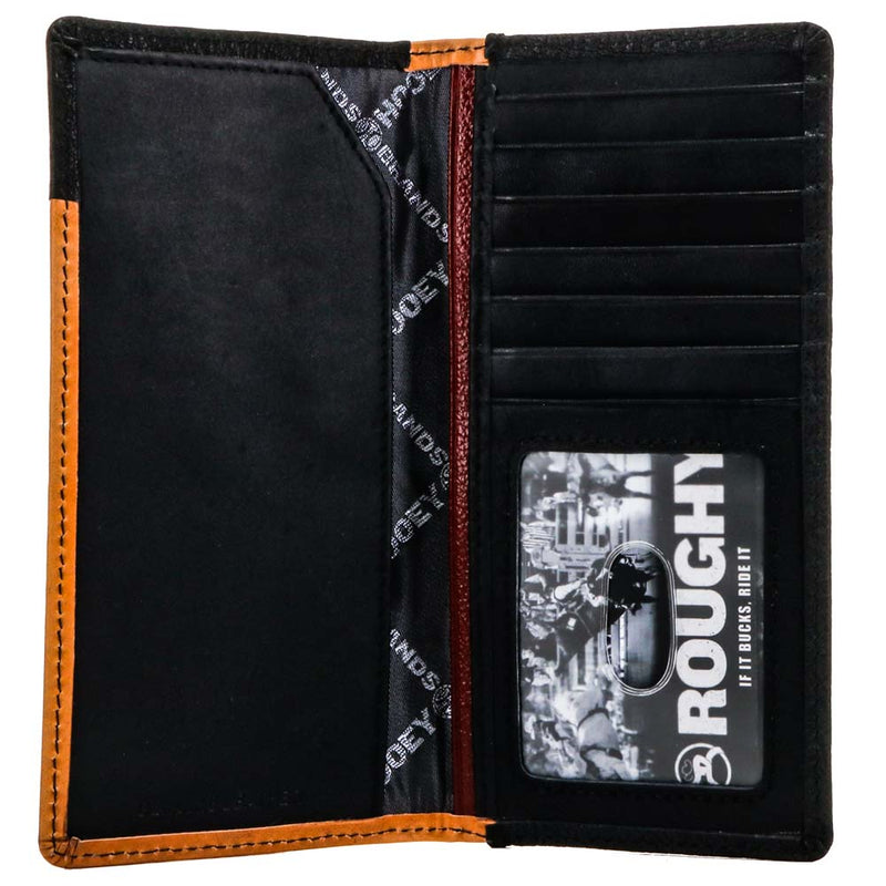 "Ryder" Rodeo Roughy Wallet Tan/Red Hand Tooled