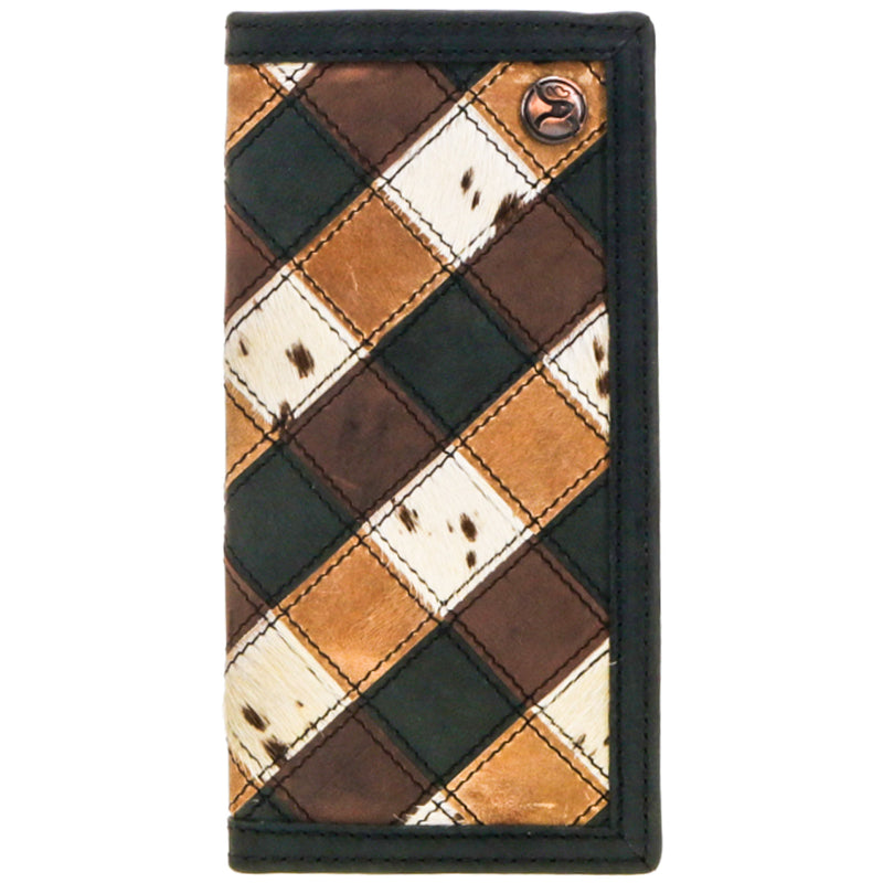 "Smackdown" Rodeo Wallet Black/Brown Patchwork