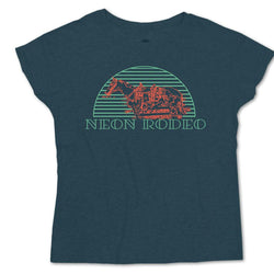 Neon Rodeo tee with original artwork in green