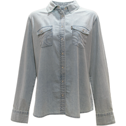 Ladies Chambray Denim Long Sleeve Shirt