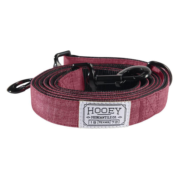 Hooey Mercantile Leash Burgundy / Black OS